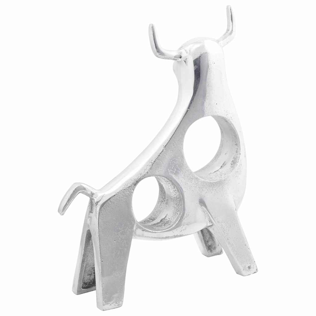 Bulių skulptūra Sidabrinė 22x9,5x34 cm Aliuminis