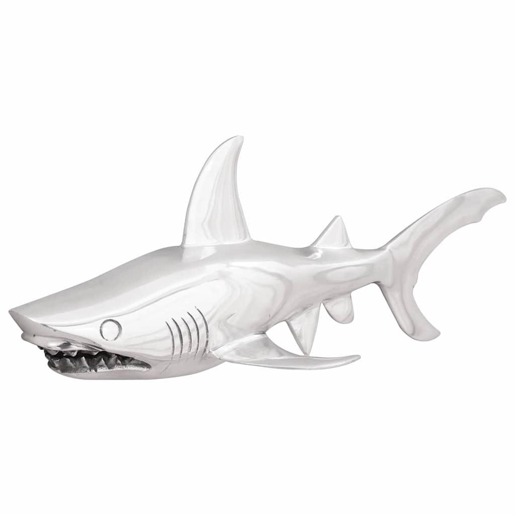 Ryklių skulptūra Sidabrinė 68x20x24 cm Aliuminis