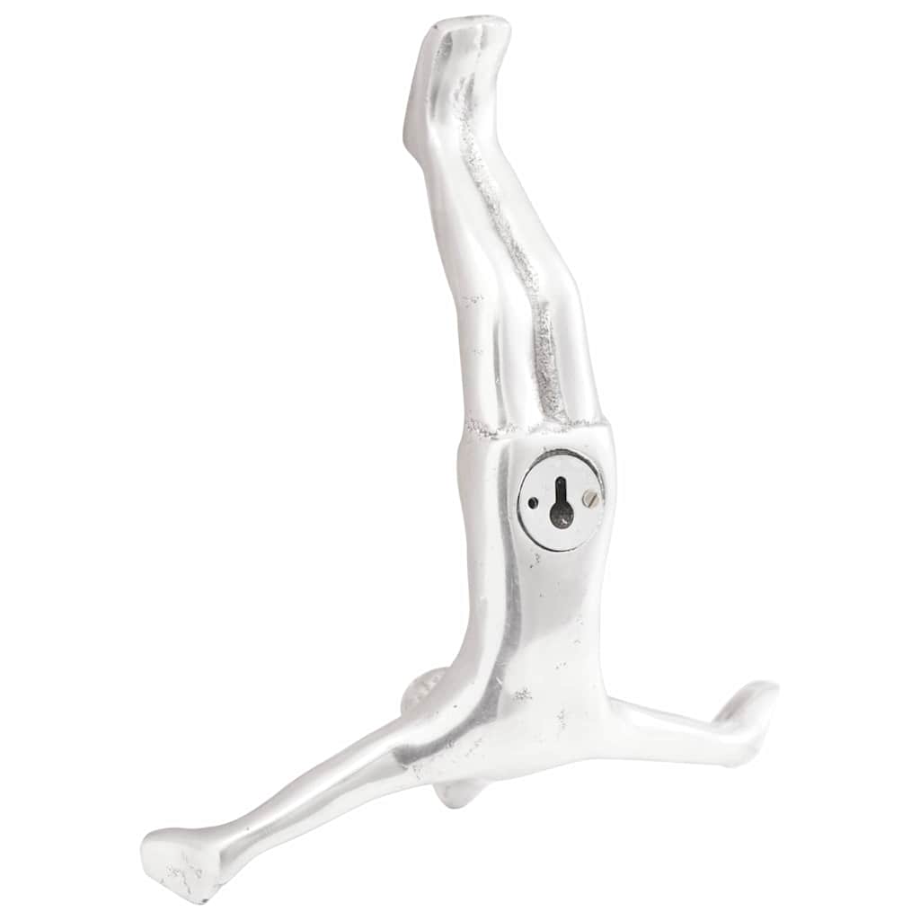 Skulptūra Sidabrinė 22x8x25 cm Aliuminio Krentantis Vyras