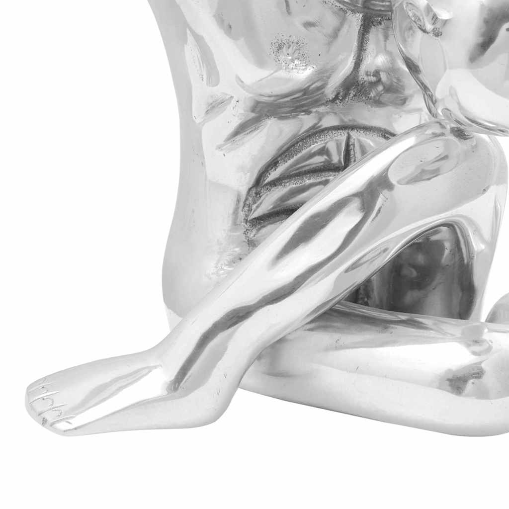 Skulptūra Sidabrinė 63x20x22 cm Aliuminis Mąstantis žmogus