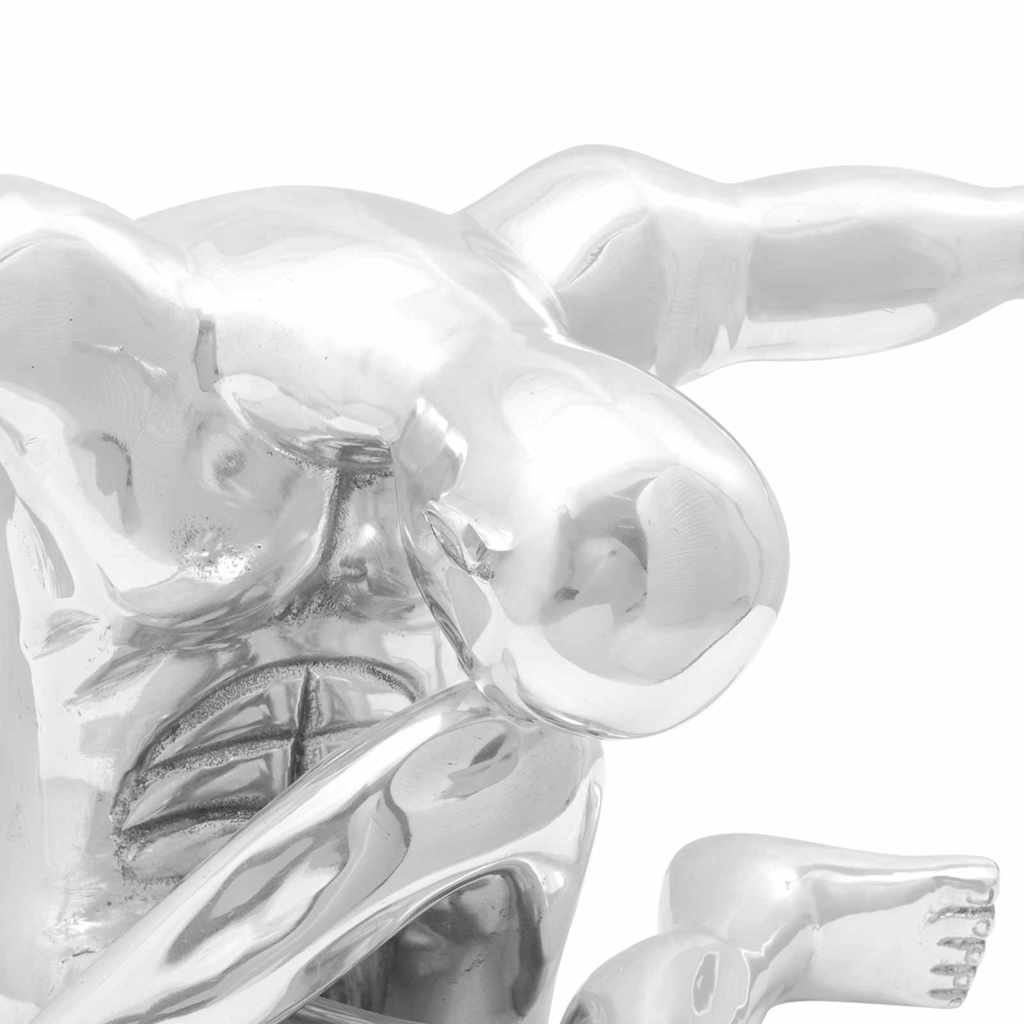 Skulptūra Sidabrinė 91.5x32x33 cm Aliuminio Mąstytojas