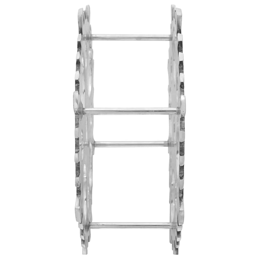 Sidabrinis Vyno Laikiklis 15.4x5.5x15.4 colių Aliuminis