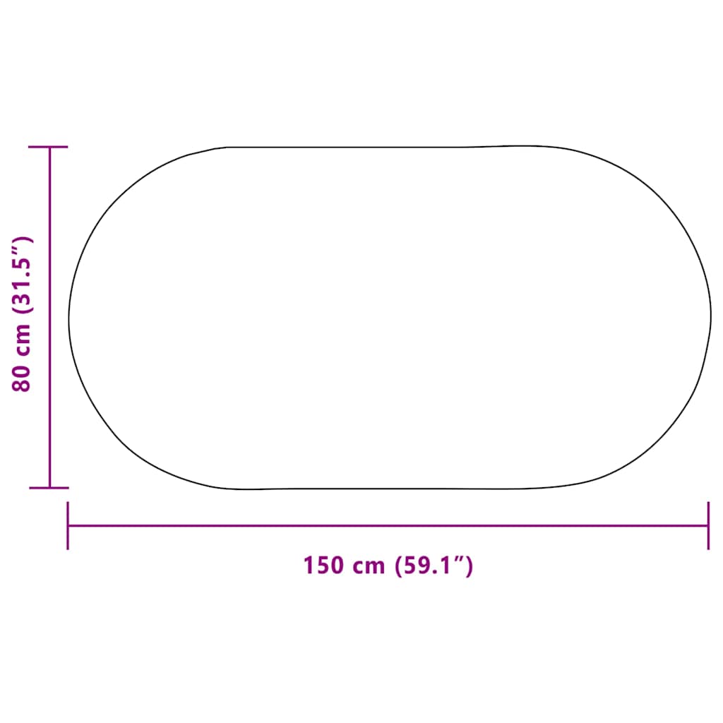 Kilimas ZIZUR Kreminė 150 x 80 cm Polipropilenas