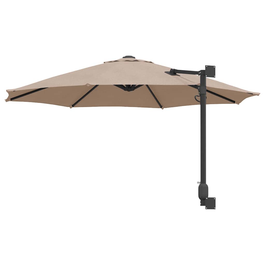 Sodo skėtis 248 x 248 x 148 cm Poliesteris ir plienas Taupe