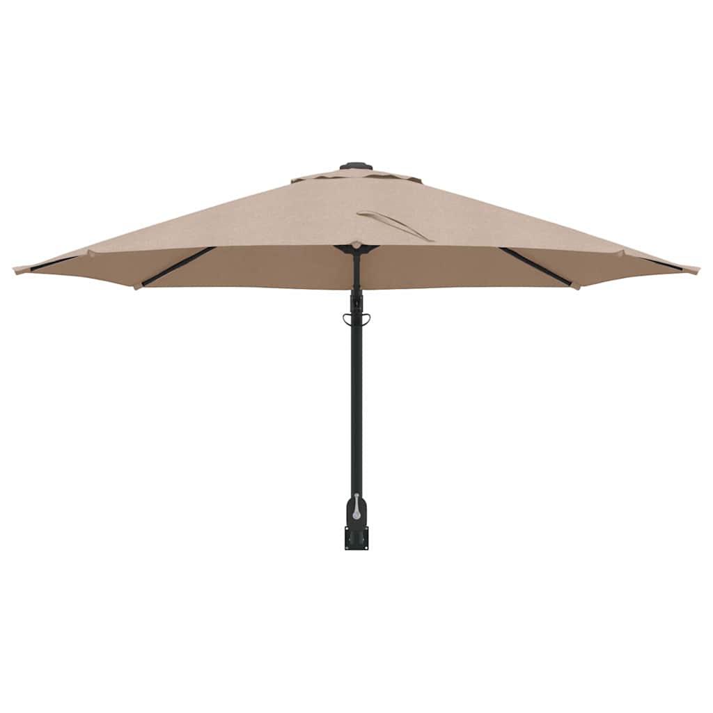 Sodo skėtis 248 x 248 x 148 cm Poliesteris ir plienas Taupe