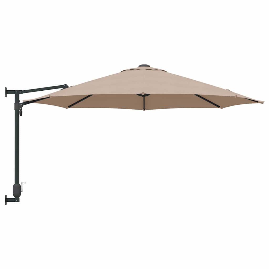 Sodo skėtis 248 x 248 x 148 cm Poliesteris ir plienas Taupe