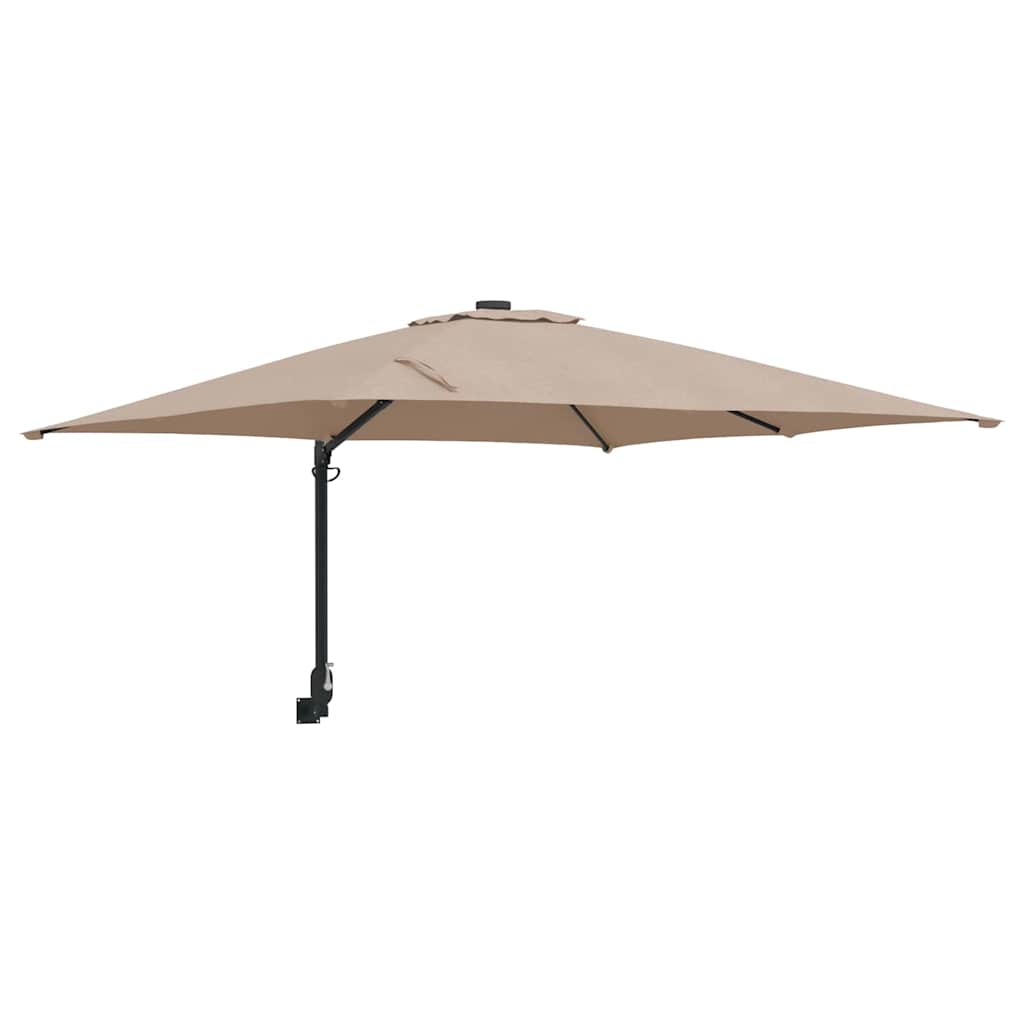 Sodo skėtis Taupe 248,5 x 247,5 x 160 cm Poliesteris ir plienas