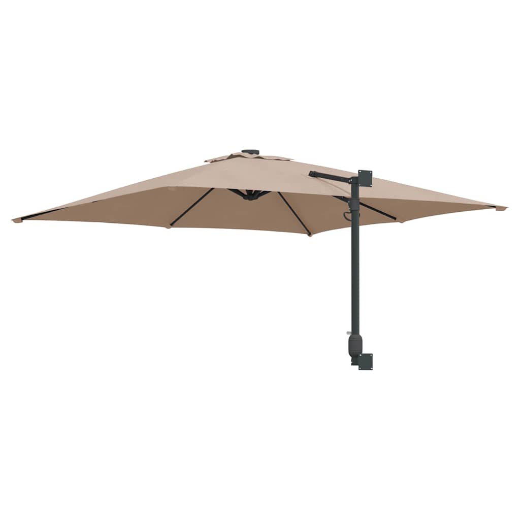Sodo skėtis Taupe 248,5 x 247,5 x 160 cm Poliesteris ir plienas