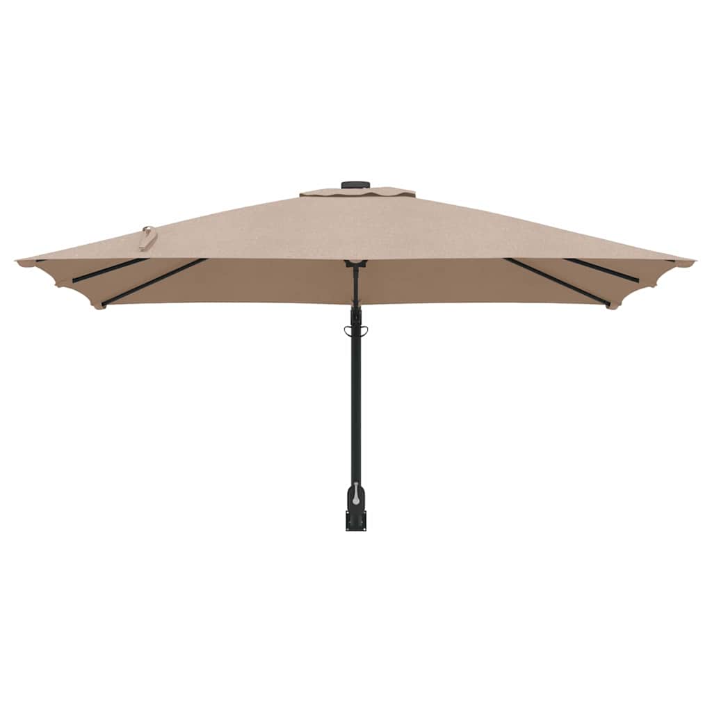 Sodo skėtis Taupe 248,5 x 247,5 x 160 cm Poliesteris ir plienas