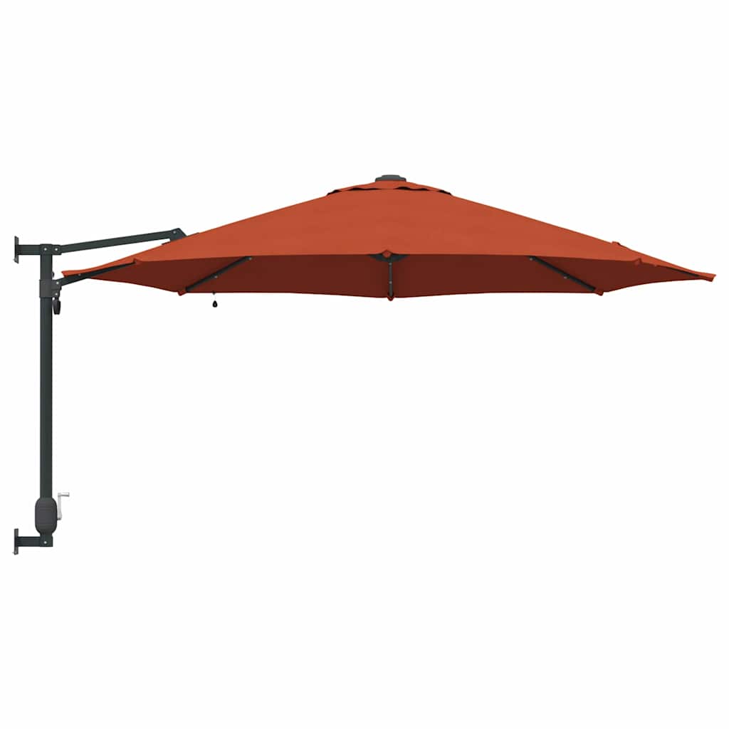 sieninis sodo skėtis su LED terakota 248 cm