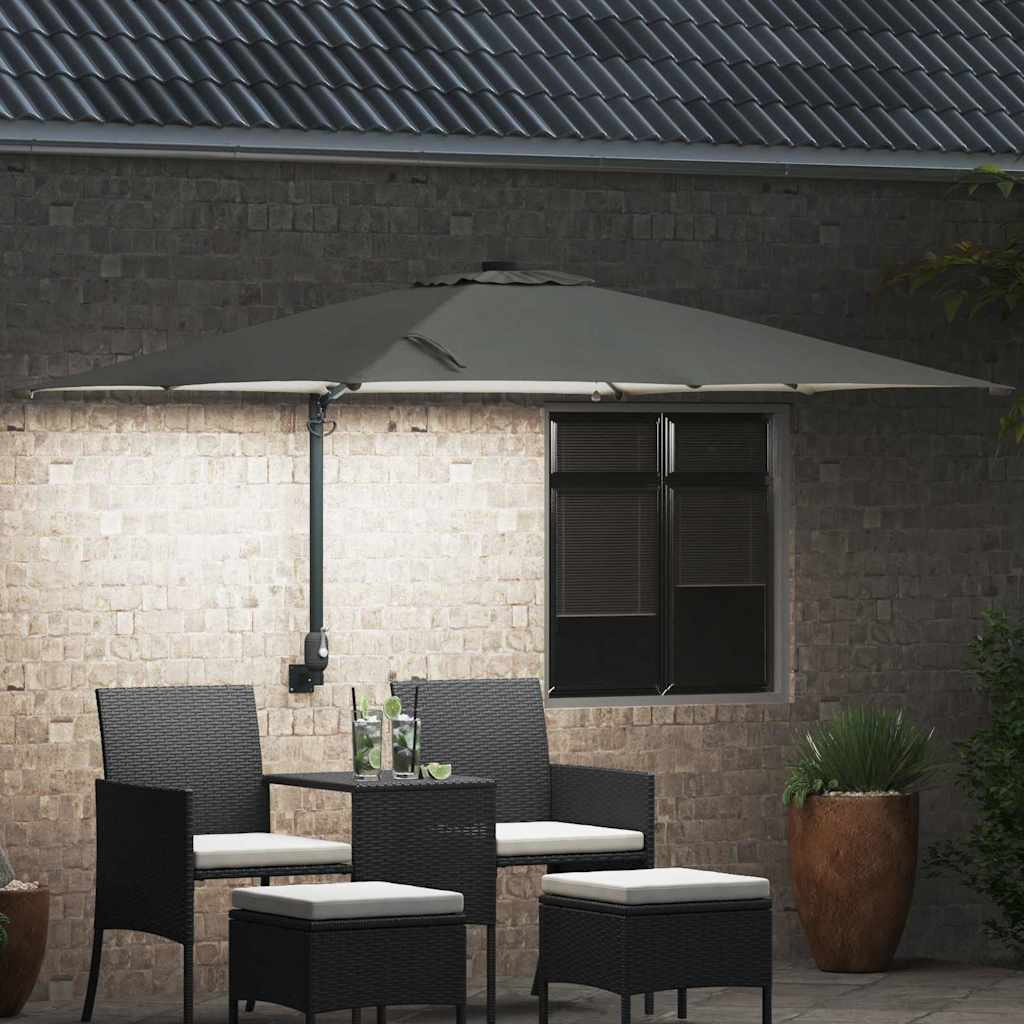 Sodo skėtis Smėlio 248.5 x 247.5 x 160 cm audinys