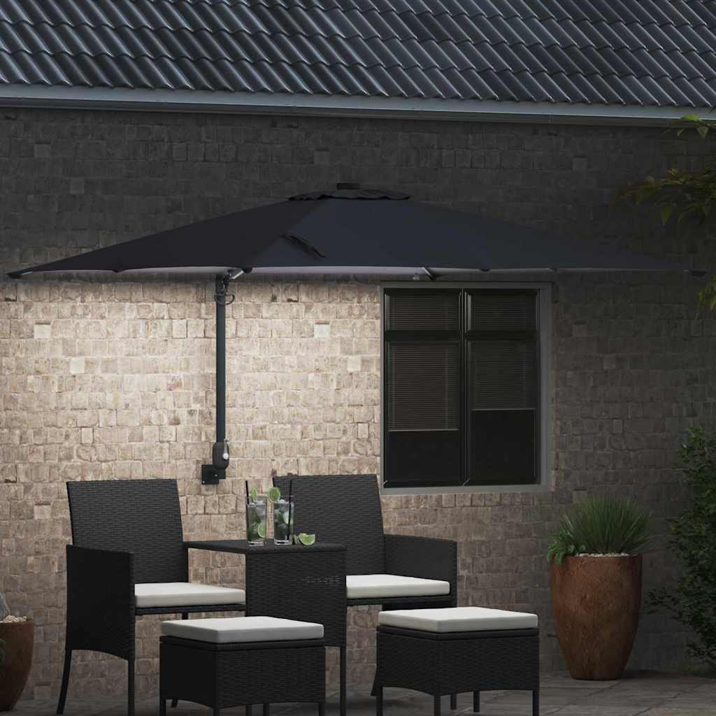 Sodo skėtis Antracitas 248.5 x 247.5 x 160 cm audinys