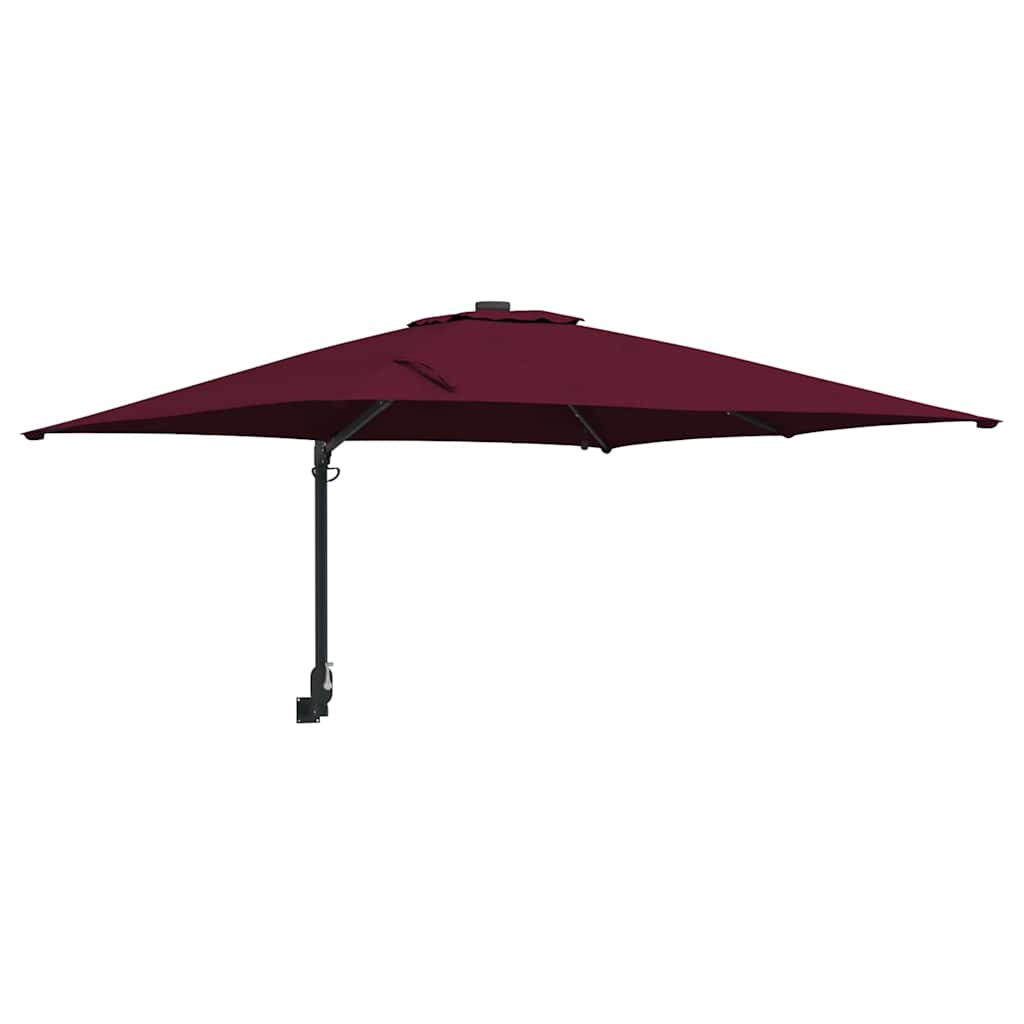 Sodo skėtis Bordo raudona 248.5 x 247.5 x 160 cm audinys