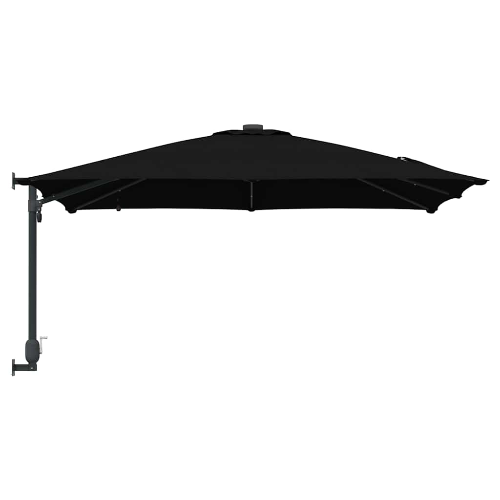 Sodo skėtis Juoda 248.5 x 247.5 x 160 cm audinys