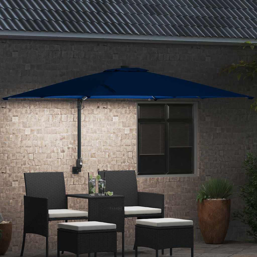 Sodo skėtis Azurblau 248.5 x 247.5 x 160 cm audinys