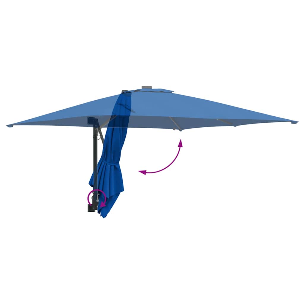 Sodo skėtis Azurblau 248.5 x 247.5 x 160 cm audinys