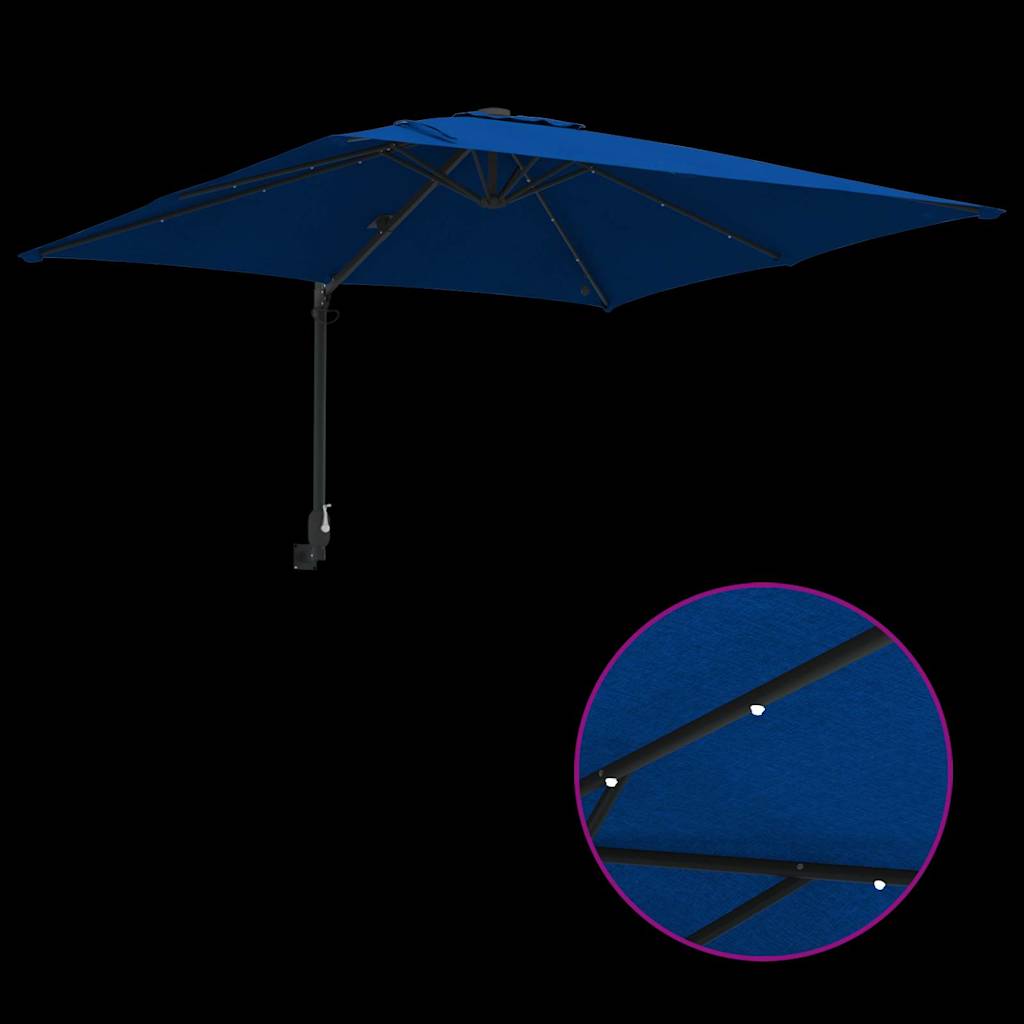 Sodo skėtis Azurblau 248.5 x 247.5 x 160 cm audinys