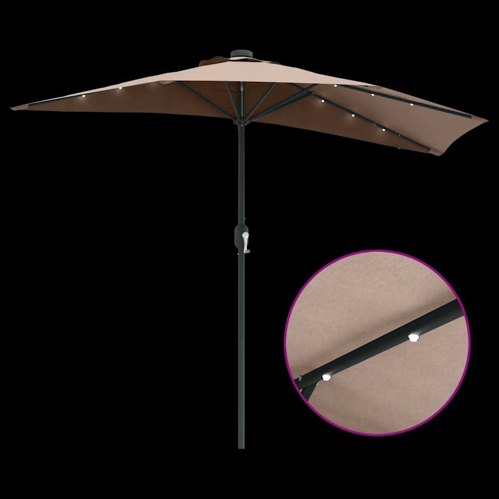 Sodo skėtis Taupe 294 x 150 x 223 cm audinys