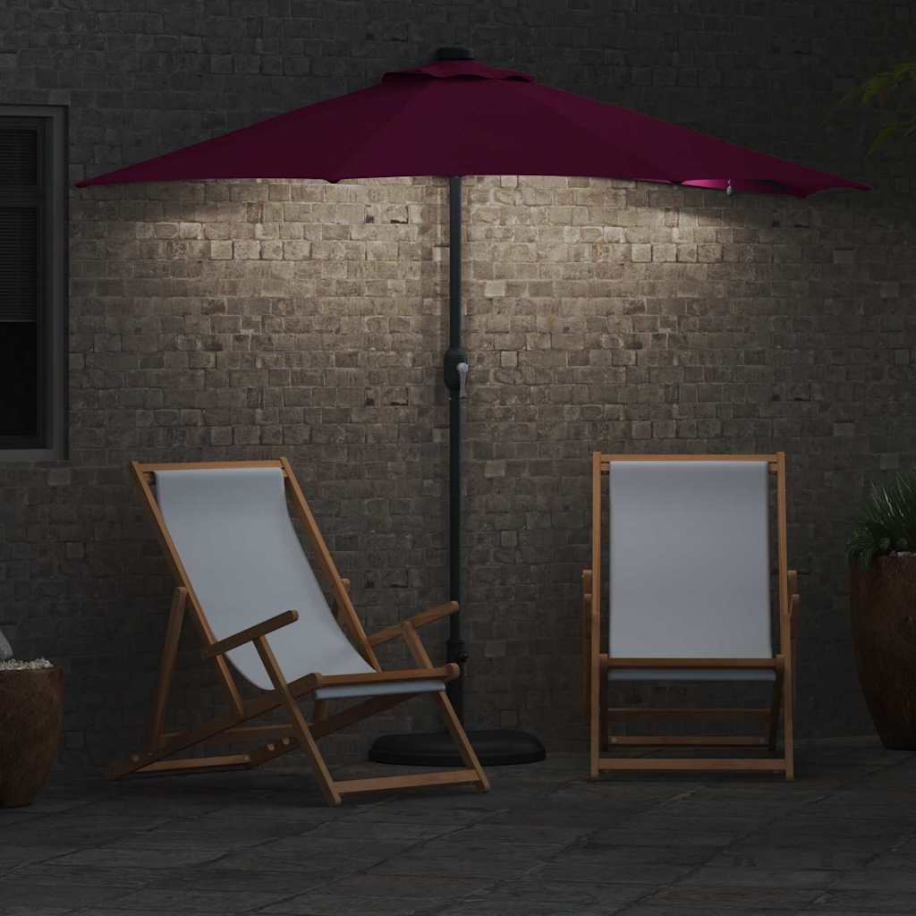 Sodo skėtis Bordo raudona 294 x 150 x 223 cm