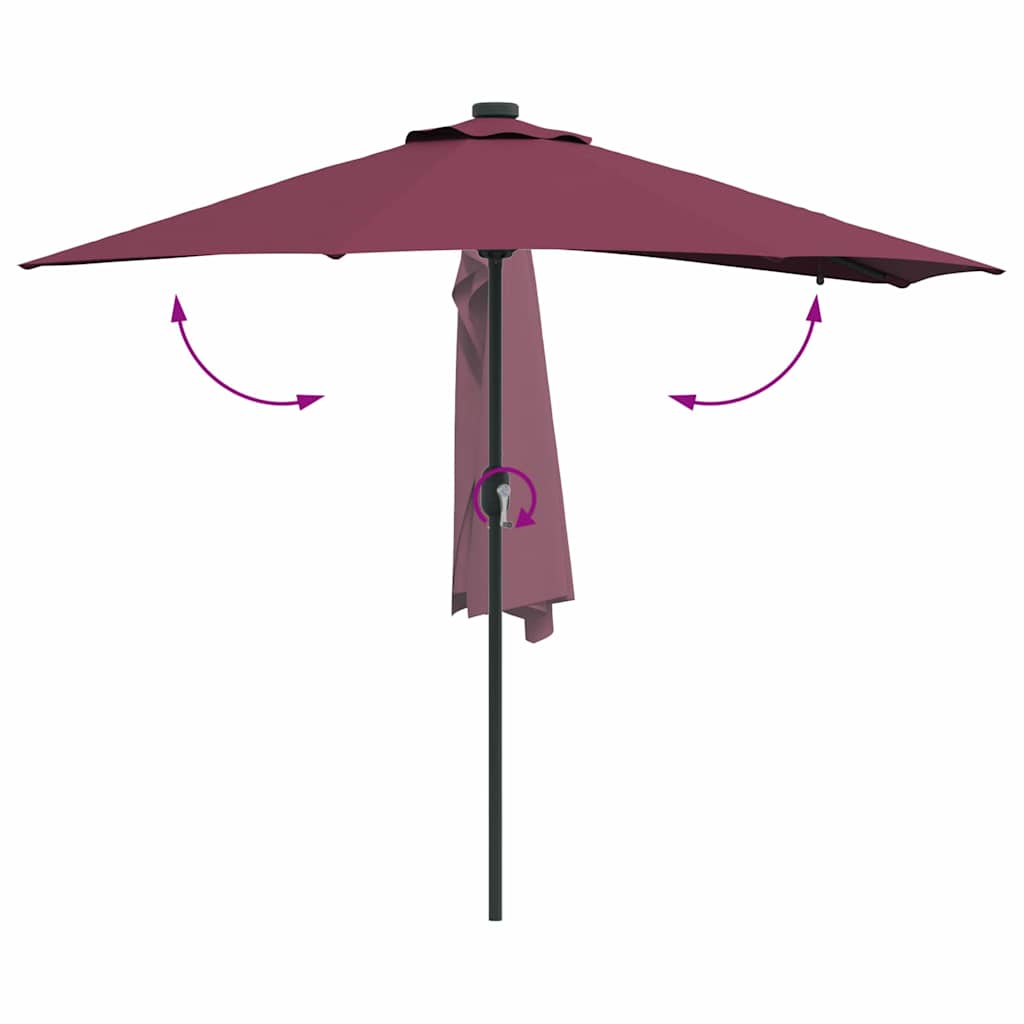 Sodo skėtis Bordo raudona 294 x 150 x 223 cm