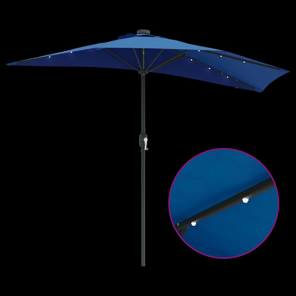 Sodo skėtis Azurblau 294 x 150 x 223 cm Poliesteris ir plienas