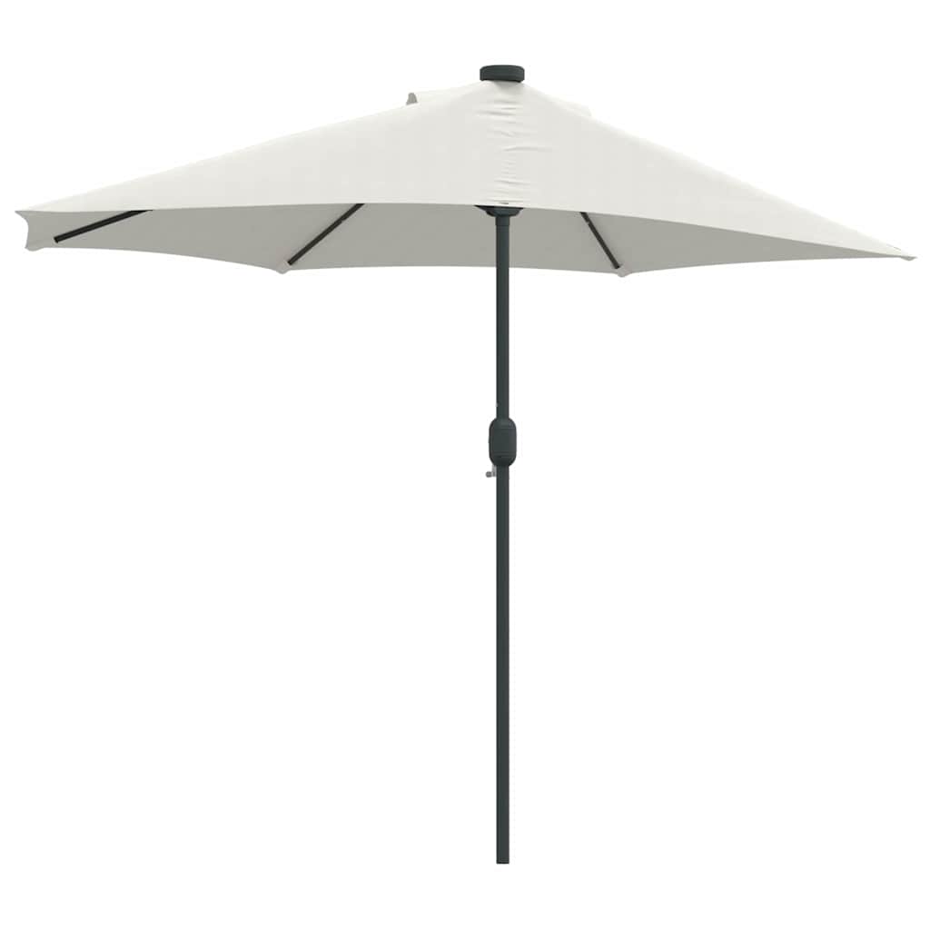 Sodo skėtis Smėlio 294 x 150 x 224 cm Poliesteris ir plienas