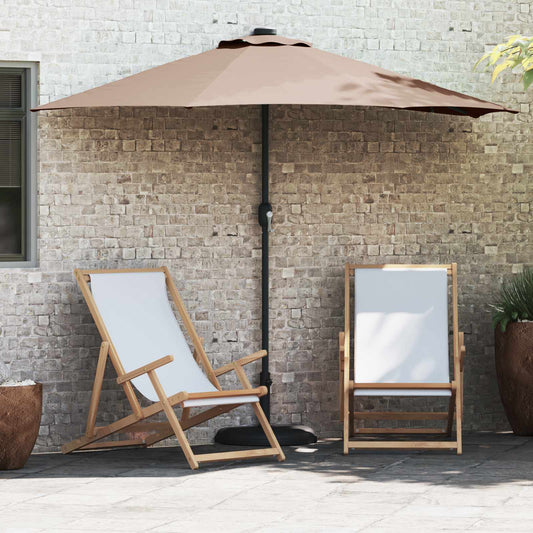 Sodo skėtis Taupe 294 x 150 x 224 cm Poliesteris ir plienas