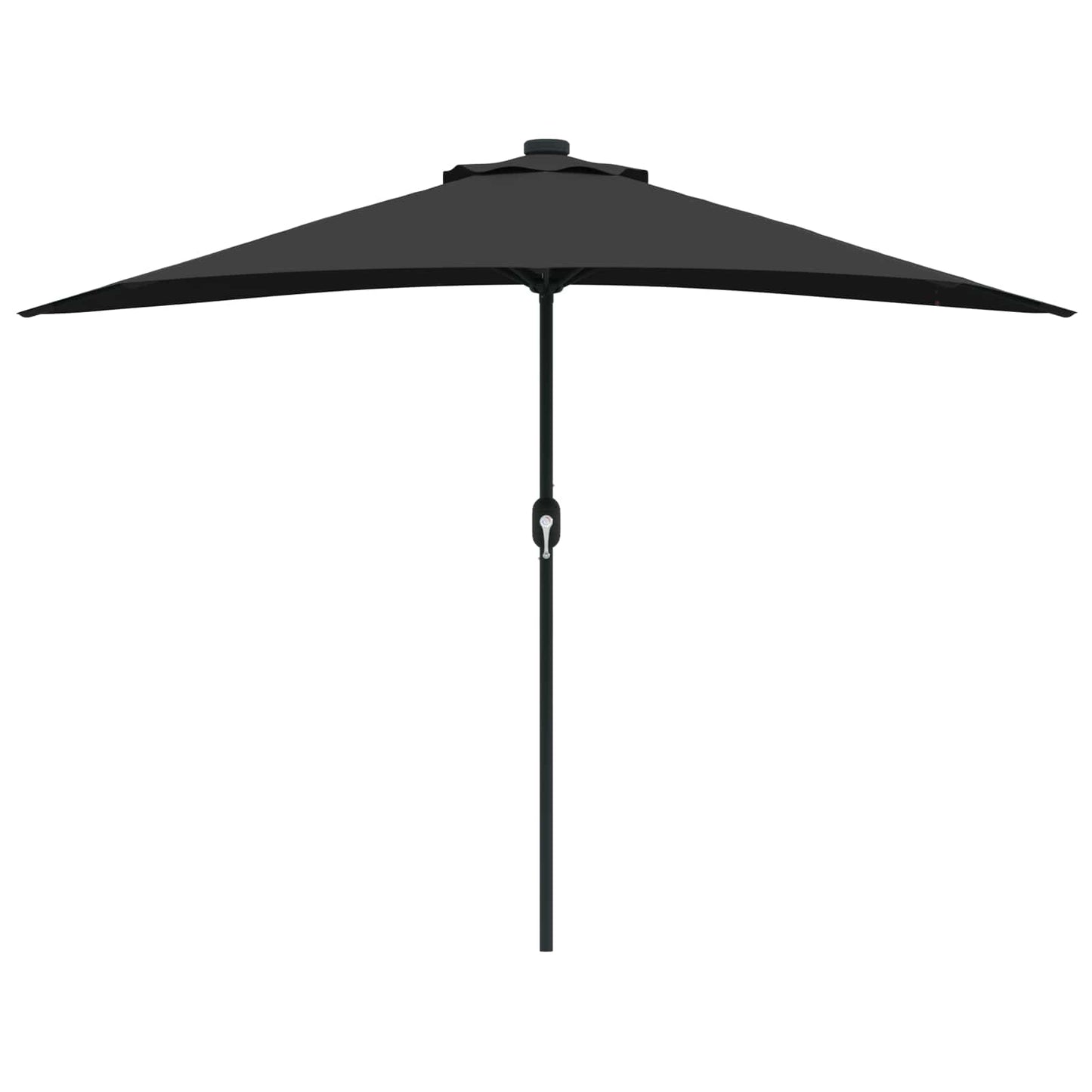 Sodo skėtis Juoda 294 x 150 x 224 cm Poliesteris ir plienas