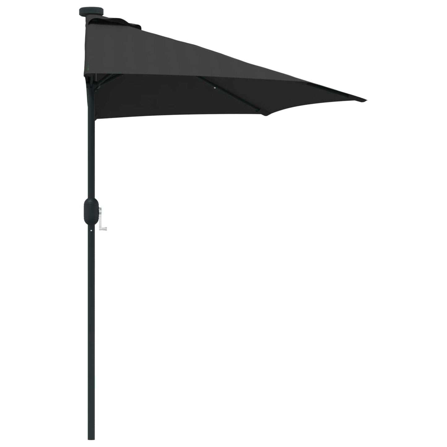 Sodo skėtis Juoda 294 x 150 x 224 cm Poliesteris ir plienas