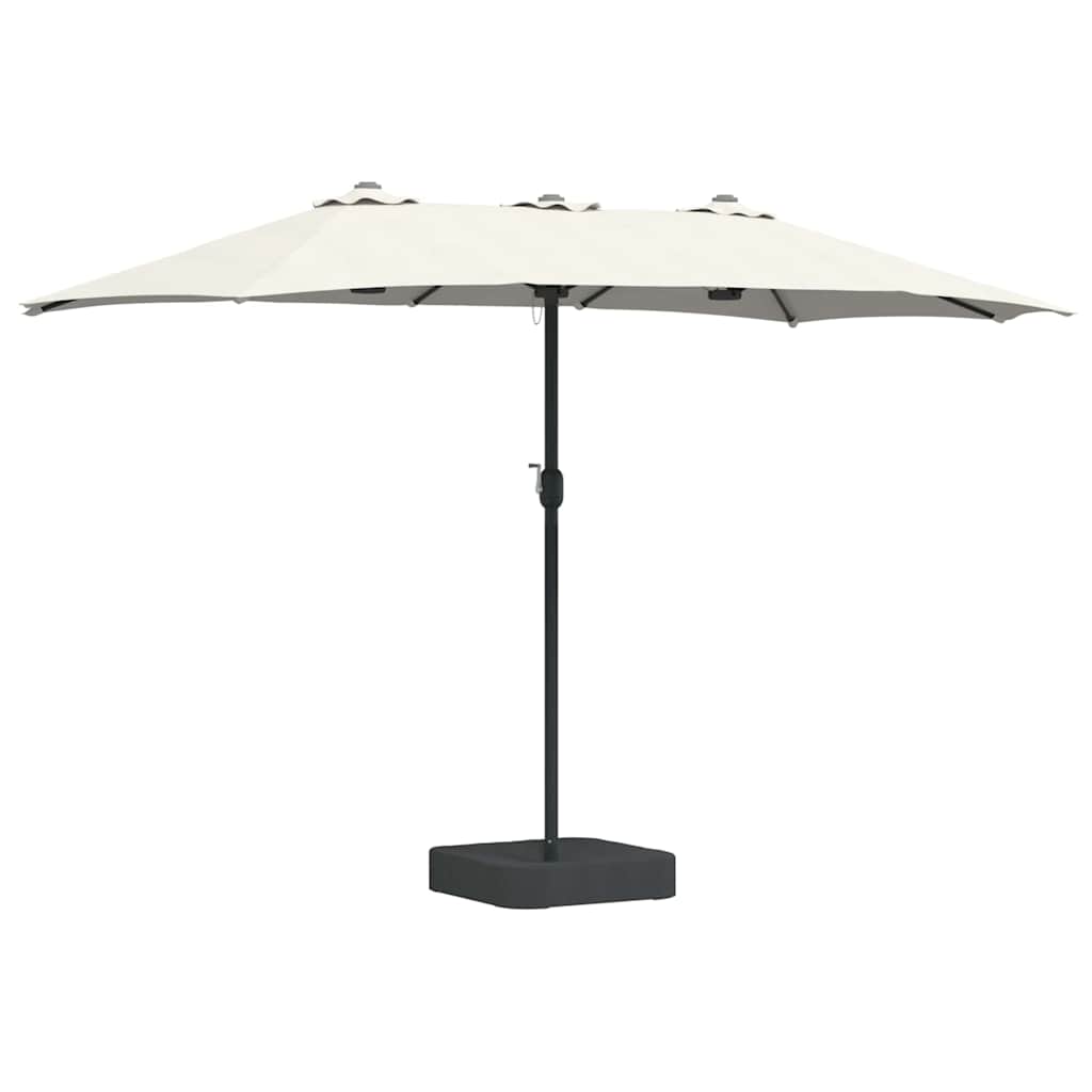Sodo skėtis Smėlio 385 x 209 x 244 cm Poliesteris ir plienas