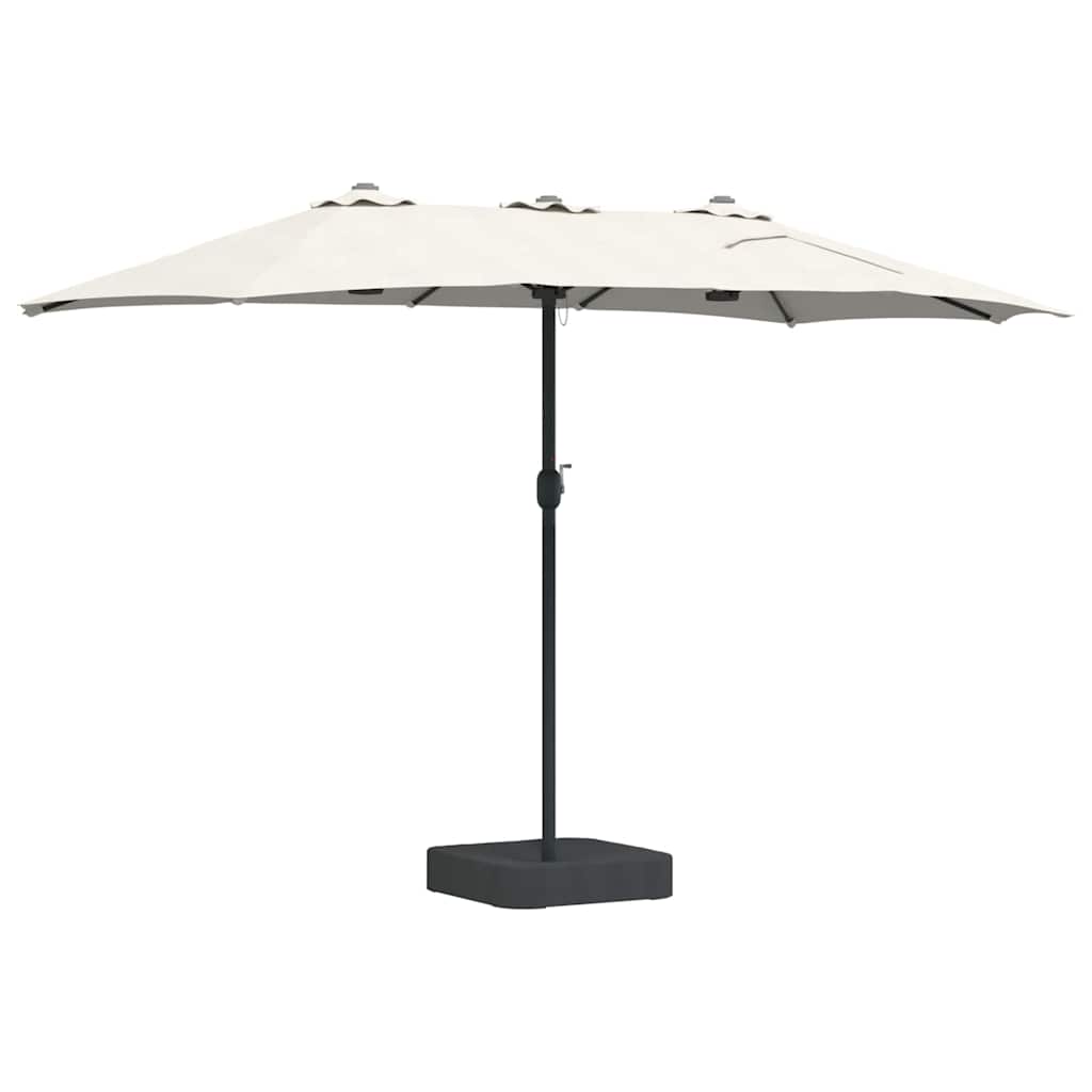 Sodo skėtis Smėlio 385 x 209 x 244 cm Poliesteris ir plienas