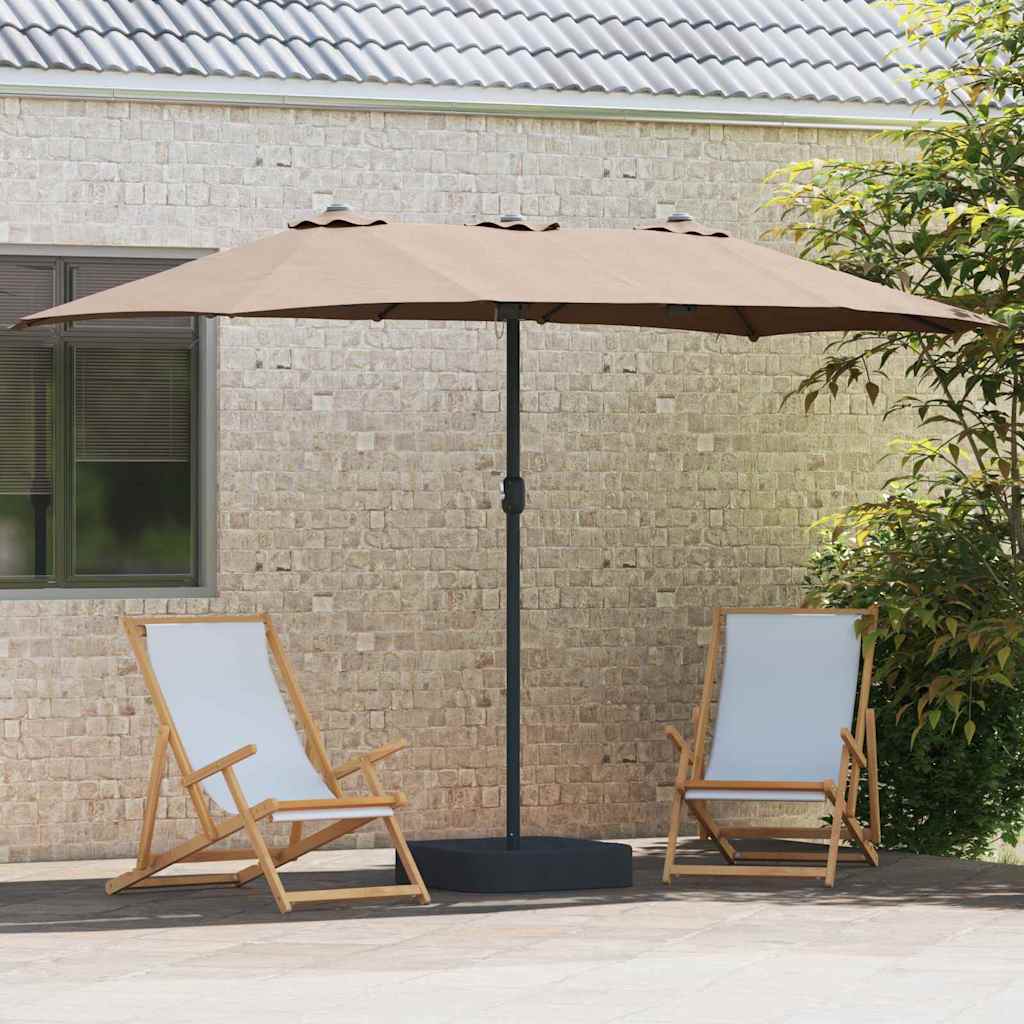 Sodo skėtis Taupe 385 x 209 x 244 cm Poliesteris ir plienas