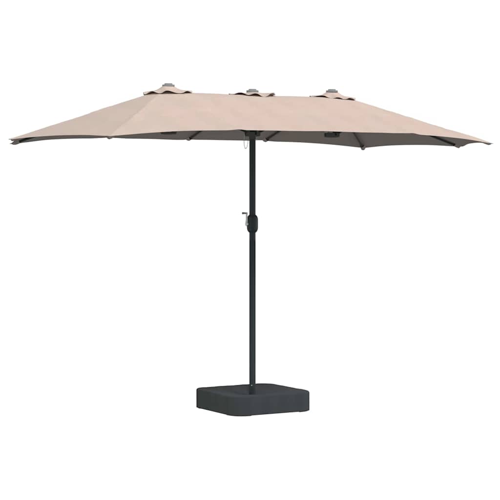 Sodo skėtis Taupe 385 x 209 x 244 cm Poliesteris ir plienas