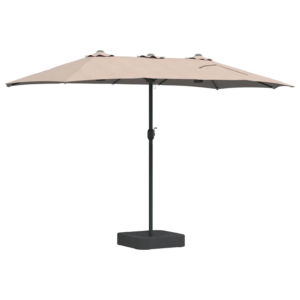 Sodo skėtis Taupe 385 x 209 x 244 cm Poliesteris ir plienas