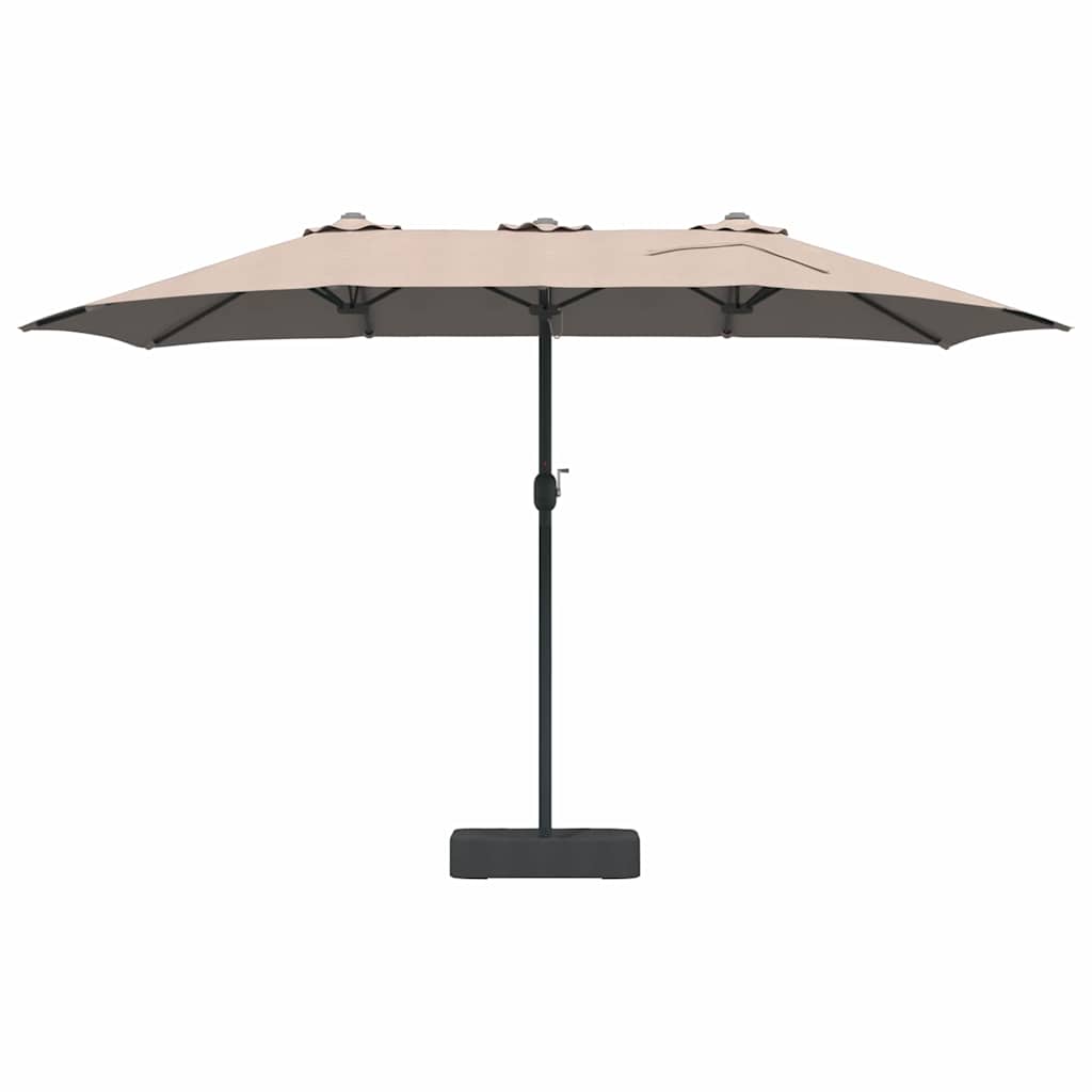 Sodo skėtis Taupe 385 x 209 x 244 cm Poliesteris ir plienas