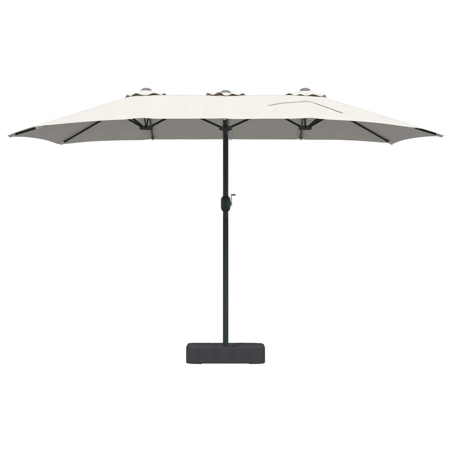 Sodo skėtis Smėlio 385 x 209 x 244 cm audinys