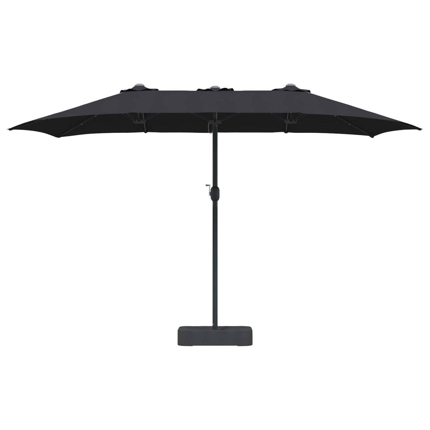 Sodo skėtis Juoda 385 x 209 x 244 cm audinys