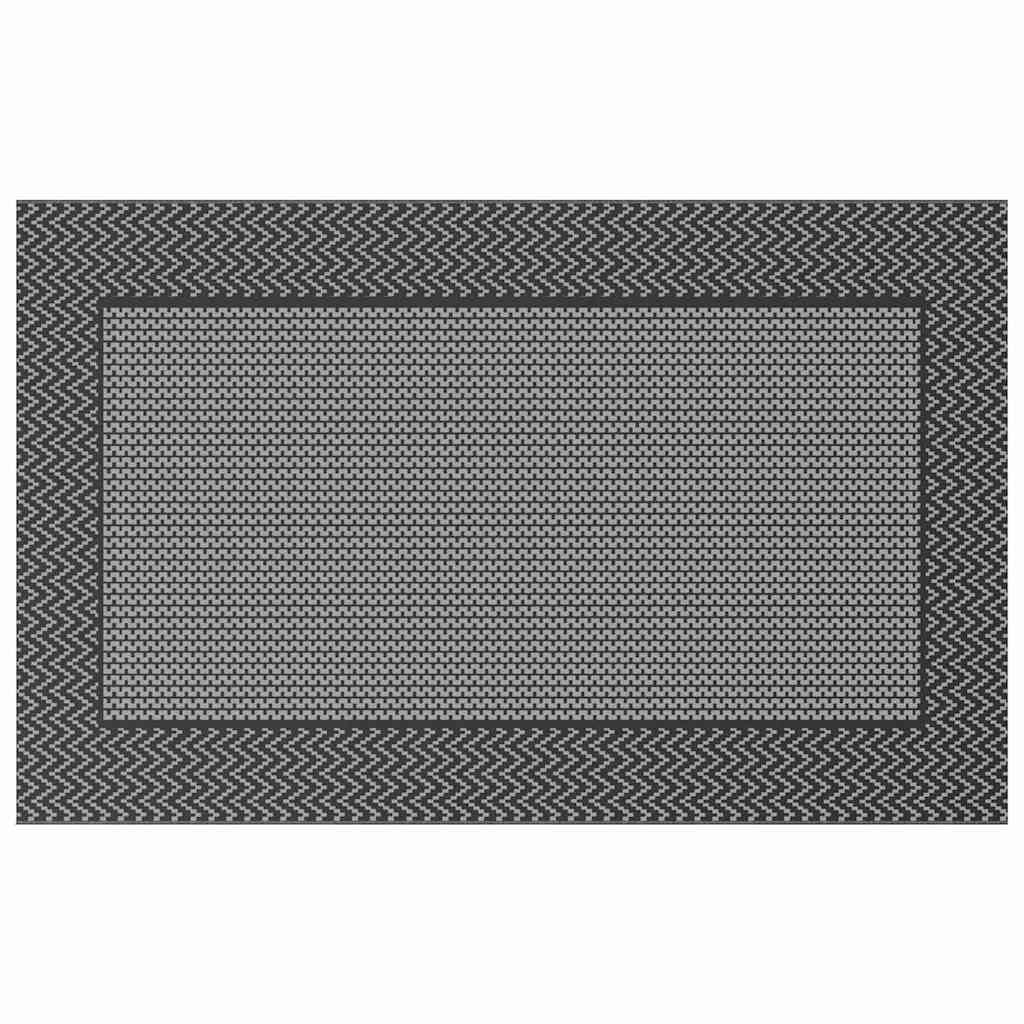 Lauko kilimas ARAKIL Juoda ir pilka 250 x 400 cm PP