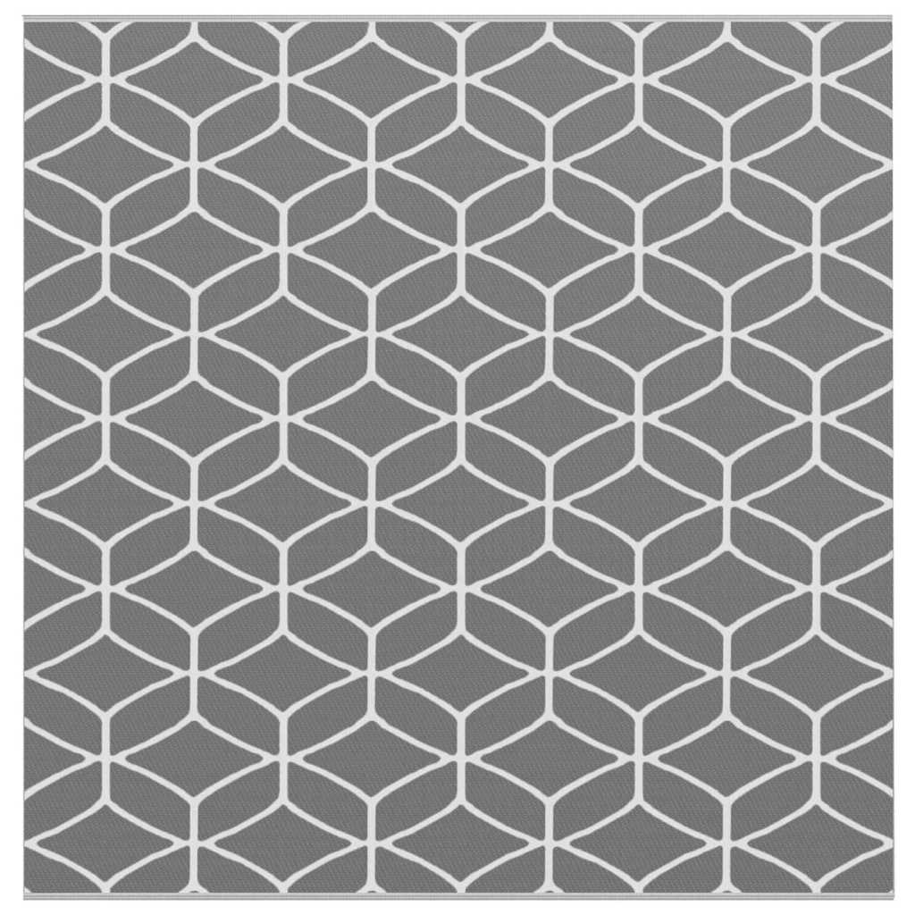 Lauko kilimas ARAKIL Pilka ir balta 300 x 300 cm PP