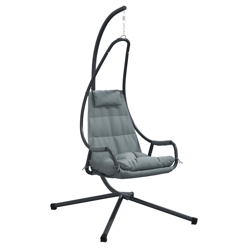 Pakabinama Kėdė su Stovu ir Pagalvėle Antracito Plieno