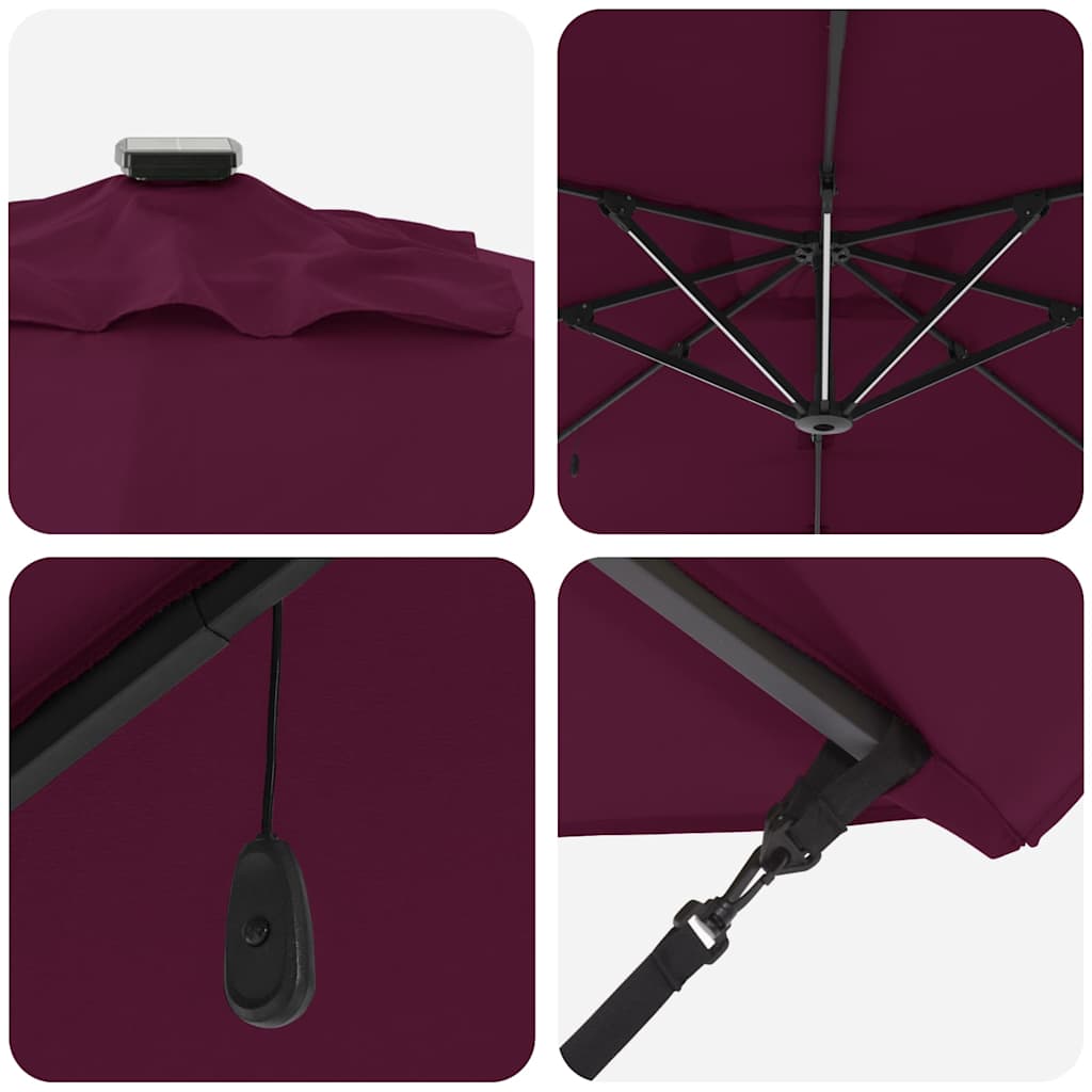 Skėtis nuo saulės Bordo raudona 286 x 284 x 270 cm