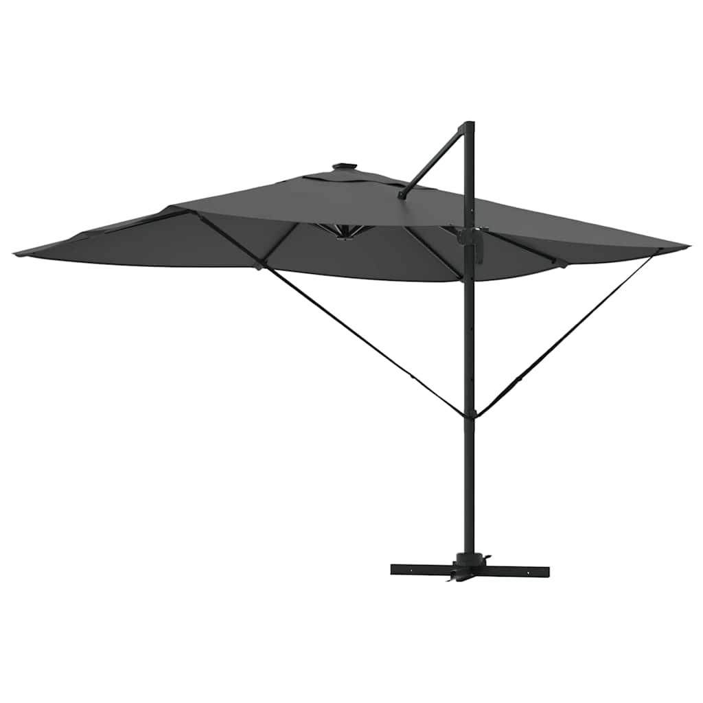 Konsolinis Roma skėtis su LEDs Antracito 352x251x265 cm Aliuminis