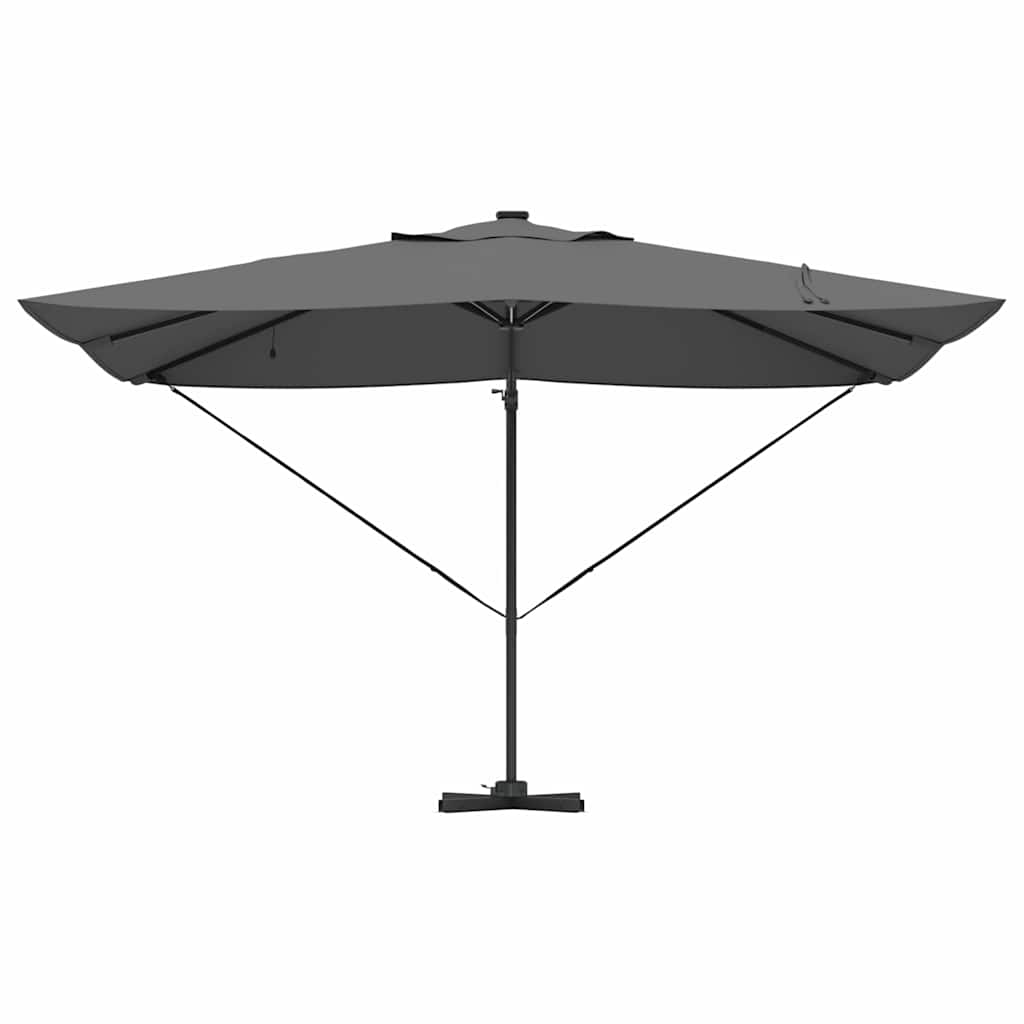 Konsolinis Roma skėtis su LEDs Antracito 352x251x265 cm Aliuminis