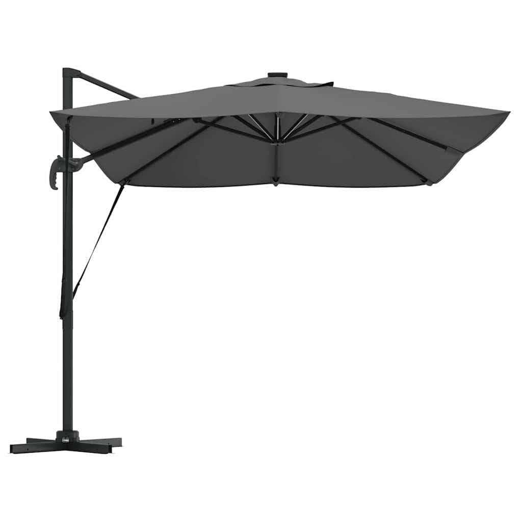 Konsolinis Roma skėtis su LEDs Antracito 352x251x265 cm Aliuminis