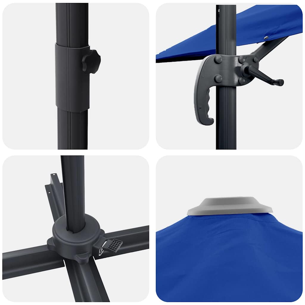 Didelis Mėlynas Cantilever Skėtis Mėlyna