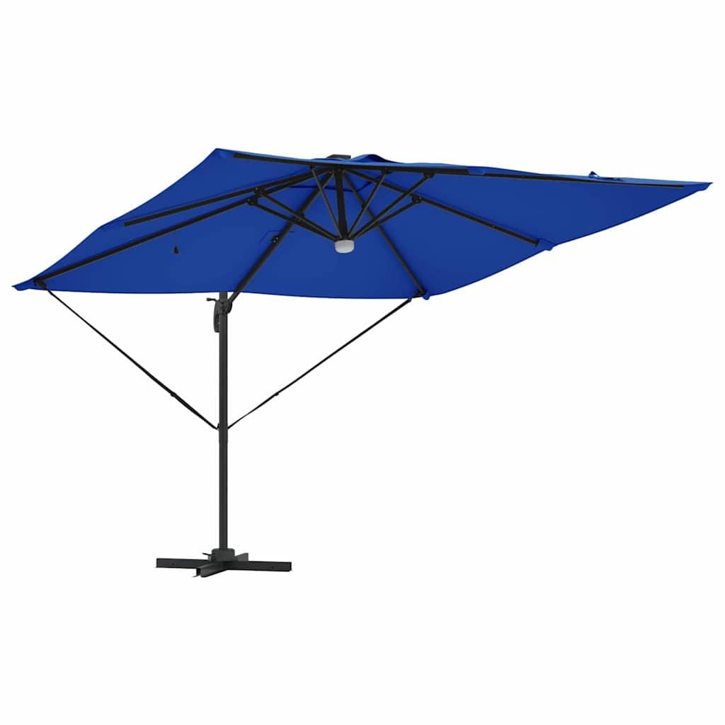 Kėlimo Roma Parasolis su LED Mėlyna 286x285x270 cm Aliuminis
