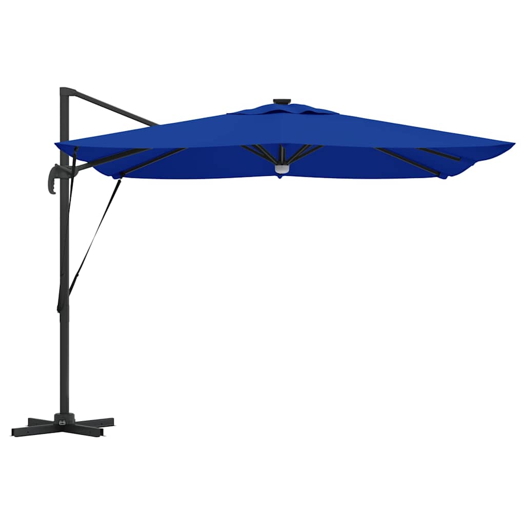 Kėlimo Roma Parasolis su LED Mėlyna 286x285x270 cm Aliuminis