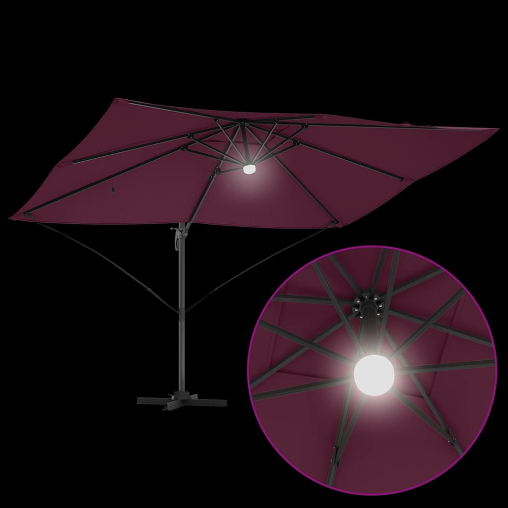 Skėtis nuo saulės Bordo raudona 351 x 250 x 253 cm