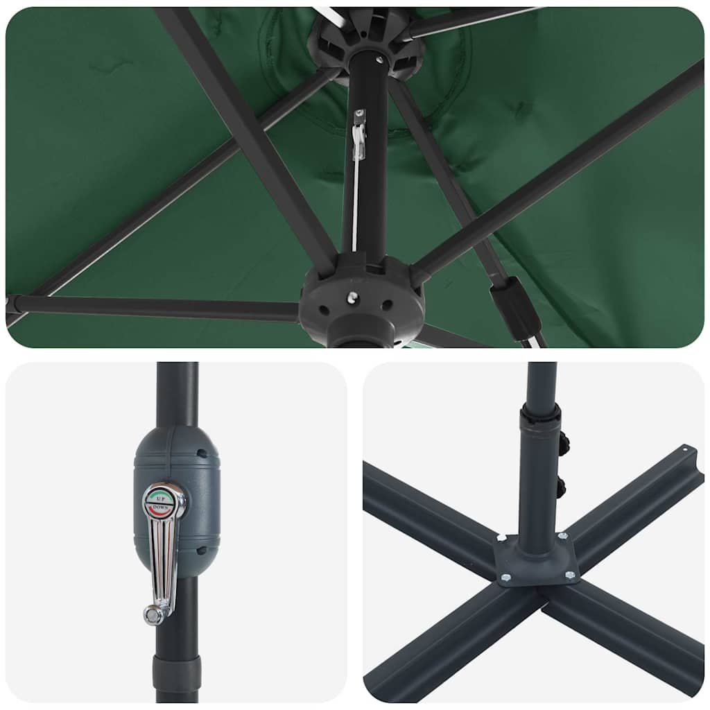 Sodo skėtis Žalia 380 x 196 x 235 cm