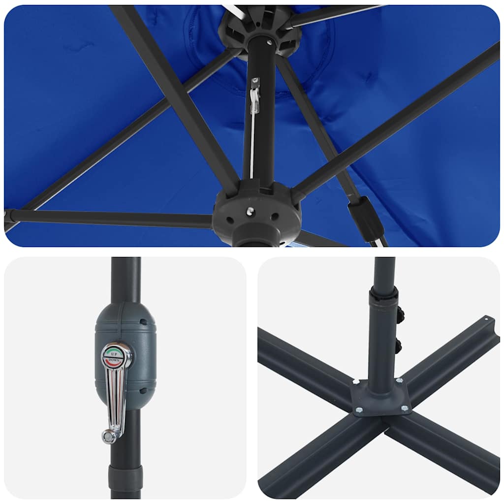 Sodo skėtis Mėlyna 380 x 196 x 235 cm